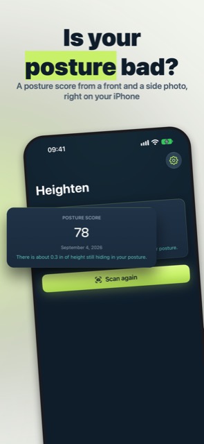 Heighten: A posture checker in two photos